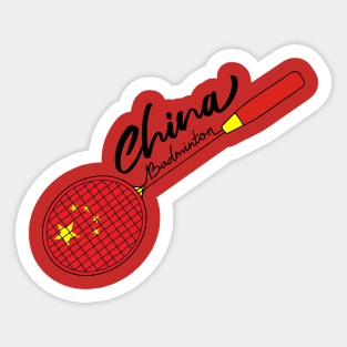 China Badminton Pride Racquet Support Badminton (China) Flag Sticker